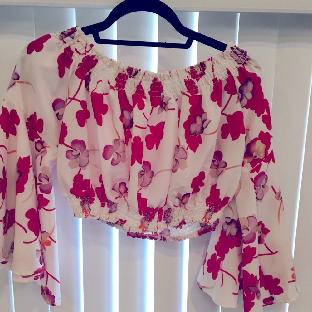 Off the shoulder crop top